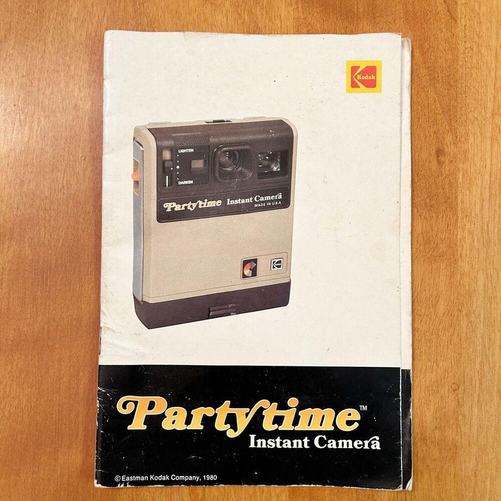 Vintage Kodak PartyTime Instant Camera User Instruction Manual Movie Prop